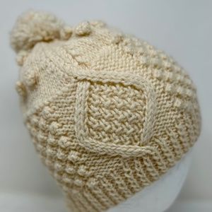 Rita Condron knit hat Irish pom pom hand knitted Ireland
